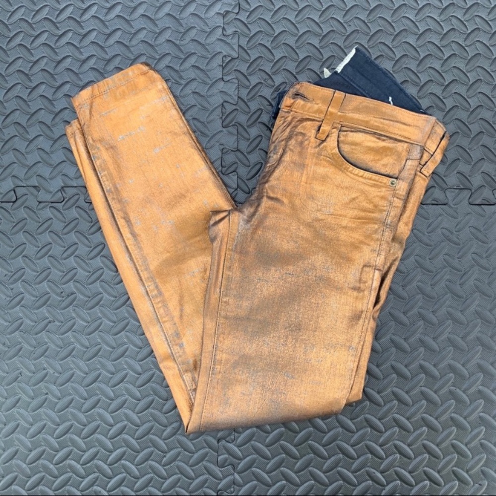 Current/Elliott | Gold Brushed Skinny Jeans